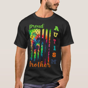 Camiseta "Orgulhoso Autismo Irmão Tie Dye Flag Autism Awar