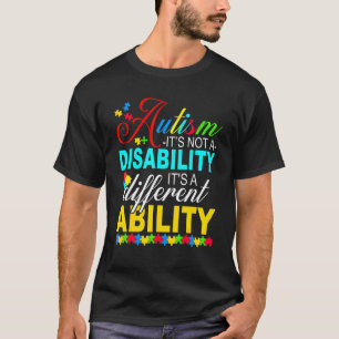 Camiseta Orgulhoso Autismo Não É Uma Deficiência É Diferent