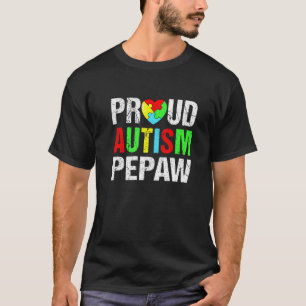 Camiseta Orgulhoso Autismo Pepaw Coração Família Correspond