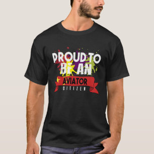 Camiseta Orgulhoso aviador cidadão Profissão carreira traba