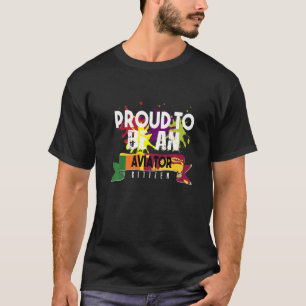 Camiseta Orgulhoso aviador cidadão Profissão carreira traba