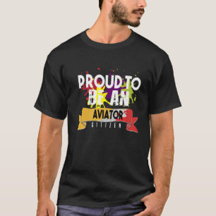Camiseta Orgulhoso aviador cidadão Profissão de trabalho pr
