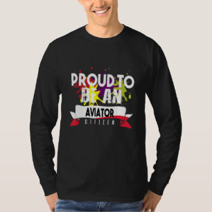 Camiseta Orgulhoso aviador cidadão Profissão de trabalho pr