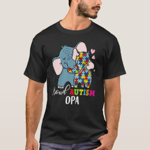 Camiseta Orgulhoso Avô Conscientização do Autismo Roupas Co