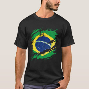 Camiseta Orgulhoso Brasileiro Brasil Bandeira do Brasil Ra