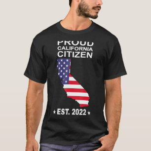 Camiseta Orgulhoso California Citizen 2022 Us Flag New Cali