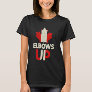 Camiseta Orgulhoso canadense forte do Canadá faz cotovelos