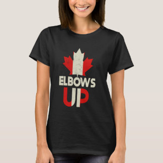 Camiseta Orgulhoso canadense forte do Canadá faz cotovelos