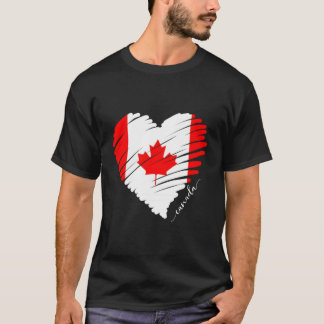 Camiseta Orgulhoso canadense Tee White Maple Leaf Red Canad