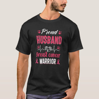 Camiseta orgulhoso cancer de marido, guerreiro rosa