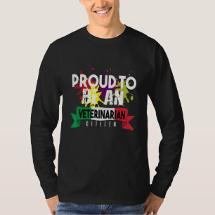 Camiseta Orgulhoso cidadão veterinário Profissão carreira t