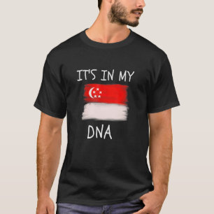 Camiseta Orgulhoso Cingapurense Está No Meu DNA Bandeira de