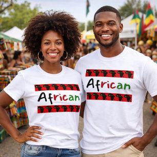 Camiseta Orgulhoso Colorido Africano