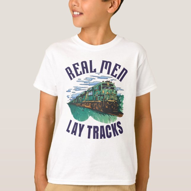 Camiseta Orgulhoso Construtor de Trilhos (Frente)