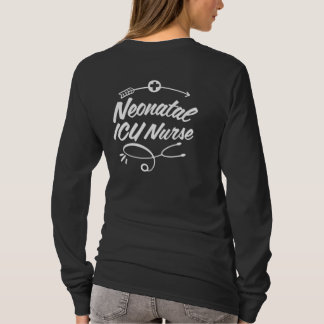 Camiseta Orgulhoso De Cuidar - NICU RN Simples De Folha Lon