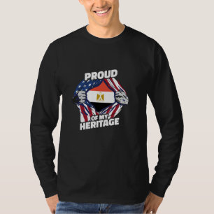 Camiseta Orgulhoso de Minha Herança - Egípcio Americano Pat