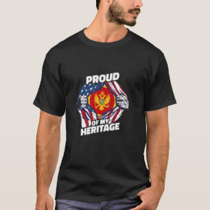 Camiseta Orgulhoso de Minha Herança - Montenegro Patriótico