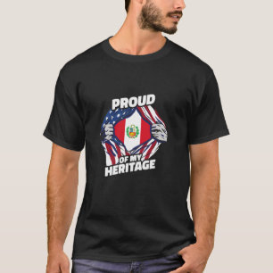 Camiseta Orgulhoso de Minha Herança - Patriota Americano Pe