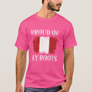 Camiseta Orgulhoso De Minhas Raízes Peruanas Bandeira Perua
