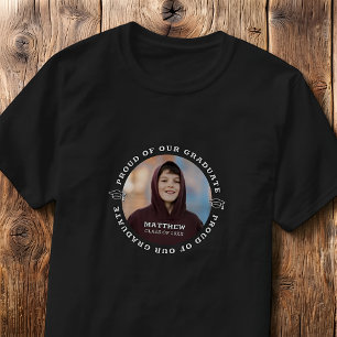 Camiseta Orgulhoso de Nosso Graduado 20XX Foto de Graduação