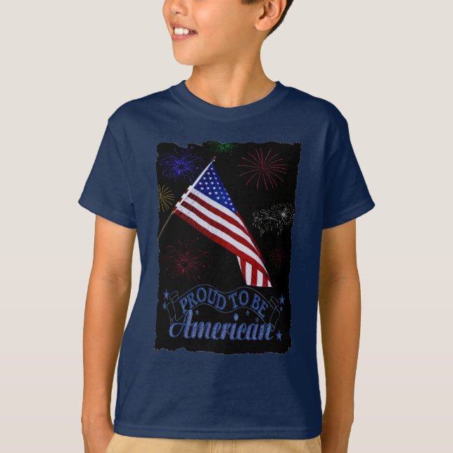 Camiseta orgulhoso de ser americano (Frente)