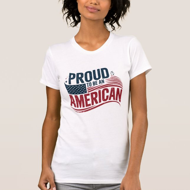 Camiseta Orgulhoso De Ser Americano (Frente)