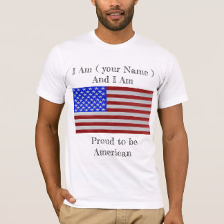 Camiseta Orgulhoso de ser americano ao seu estilo