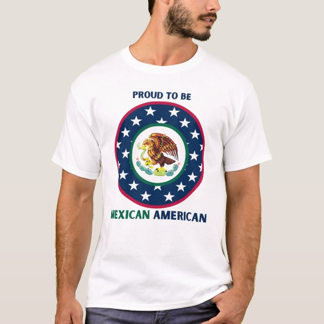 CAMISETA ORGULHOSO DE SER AMERICANO MEXICANO (Frente)