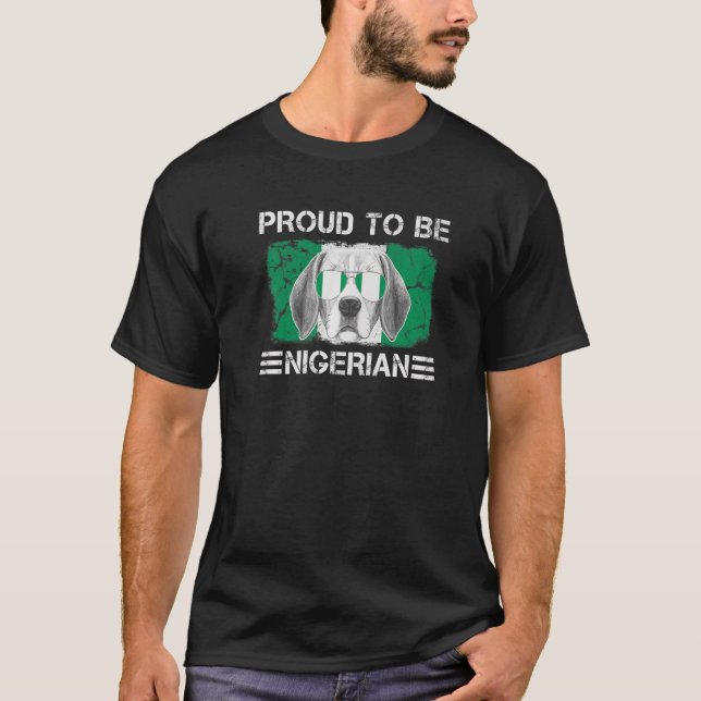 Camiseta Orgulhoso de ser canino nigeriano sobre as raízes  (Frente)