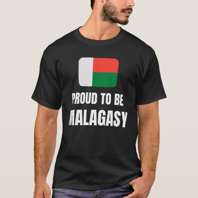 Camiseta Orgulhoso de ser malgaxe (Frente)