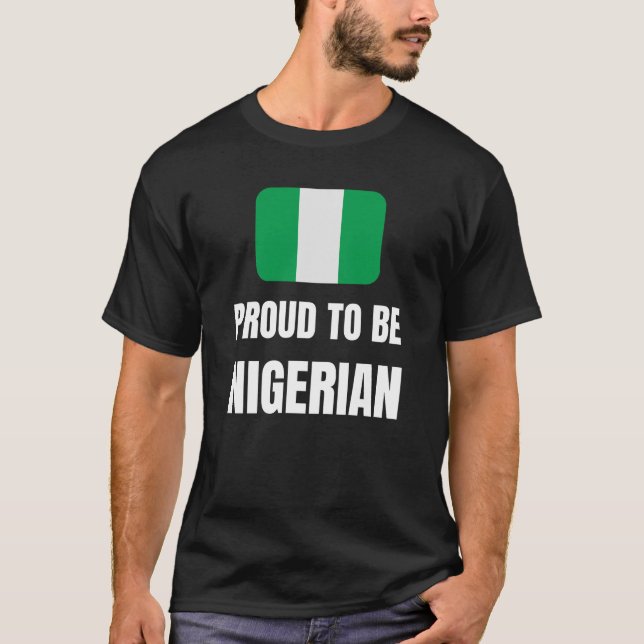 Camiseta Orgulhoso de ser nigeriano (Frente)