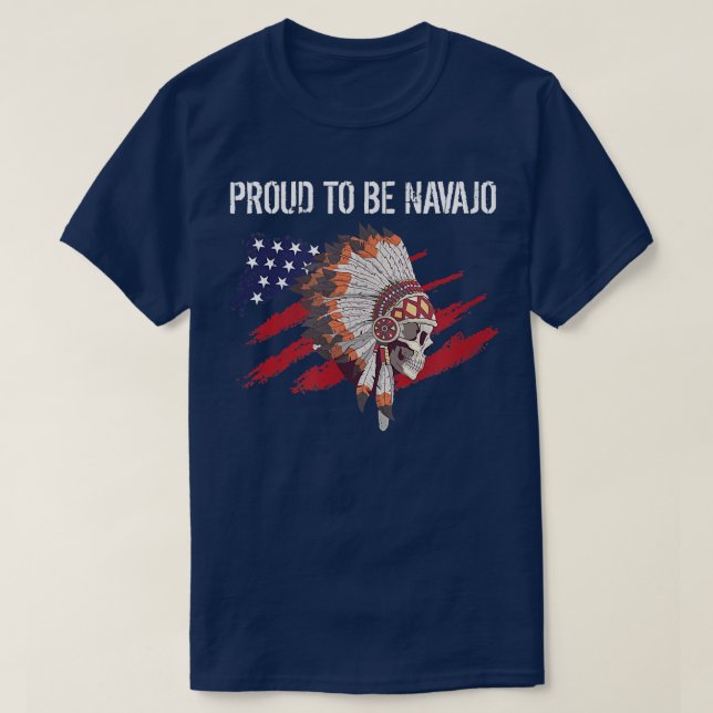 Camiseta Orgulhoso De Ser O Orgulho Nativo Do Indígenas Nav (Frente do Design)