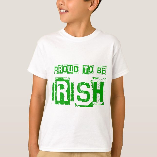 Camiseta Orgulhoso de ser Rua irlandesa. (Frente)