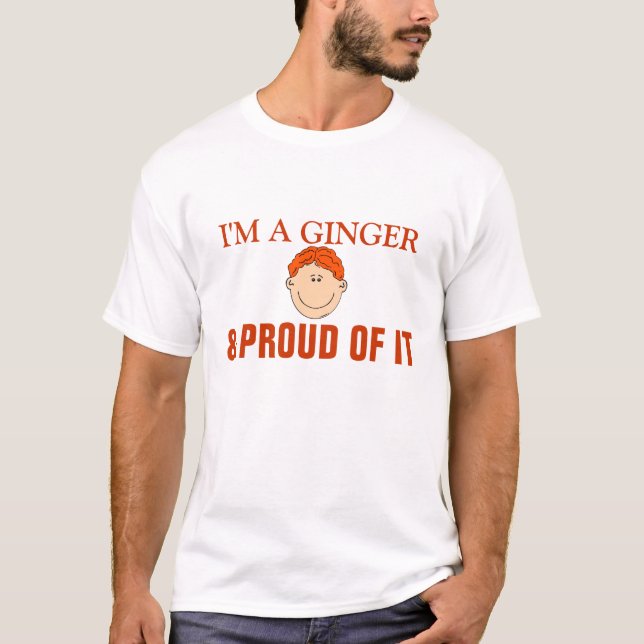 Camiseta Orgulhoso de ser um gengibre (Frente)