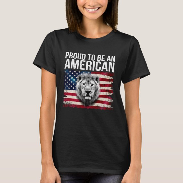 Camiseta Orgulhoso de ser um Patriótico Americano, EUA Vint (Frente)