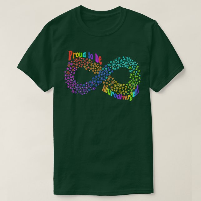 Camiseta Orgulhoso de ser uma aceitação neurodivergente do  (Frente do Design)