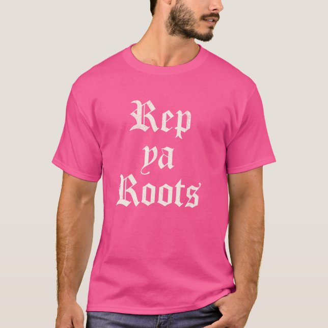 Camiseta Orgulhoso Design do Patrimônio Latino - Rep Ya Roo (Frente)