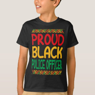 Camiseta orgulhoso dia da libertação policial negro legal p