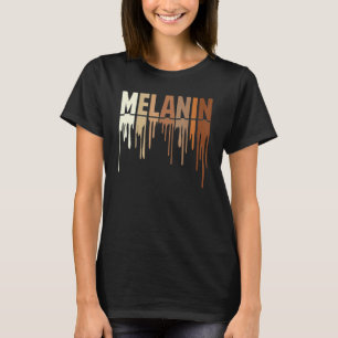 Camiseta Orgulhoso Drippin Melanina Mulheres Orgulho Histór