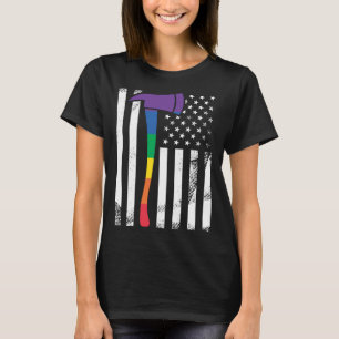 Camiseta Orgulhoso Esquadrão de Bombeiros LGBT Arco-íris Or