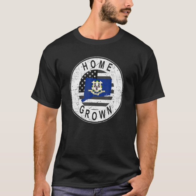Camiseta Orgulhoso Estado Americano Bandeira do Lado Norte- (Frente)