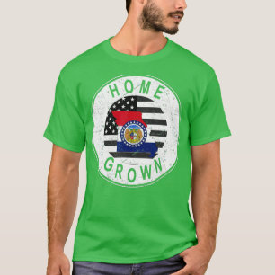 Camiseta Orgulhoso Estado Americano Flag US Home Grown Miss