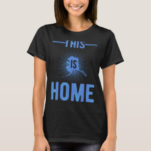 Camiseta Orgulhoso Estado Fã Dos Eua Este É O Home Map Alas