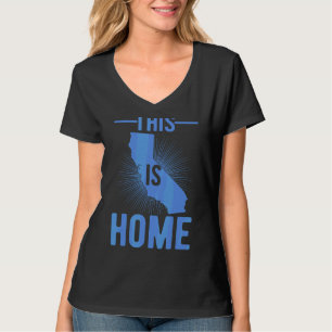 Camiseta Orgulhoso Estado Fã Dos Eua Isto É O Home Map Cali