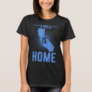 Camiseta Orgulhoso Estado Fã Dos Eua Isto É O Home Map Cali