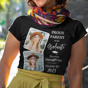 Camiseta Orgulhoso Estiloso Pai/Mãe do Graduado 2 Foto 