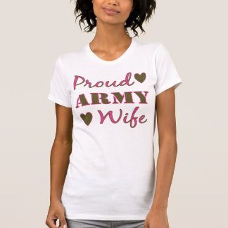 Camiseta Orgulhoso-Exército-Esposa-T-camisa