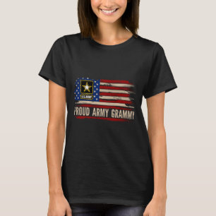 Camiseta Orgulhoso Exército Vintage Grammy Bandeira America