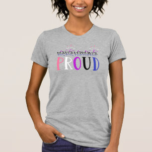 Camiseta Orgulhoso Fogos de Artifício LGBTQ Gênero Fluido