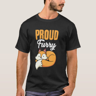 Camiseta Orgulhoso Furry Fandom Furries Caudas Orelhas Pess